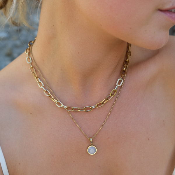 Short Link Chain Necklace - Gold