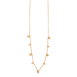 Pure Steel Ball Necklace - Gold