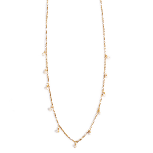 Pure Steel Pearl Necklace - Gold