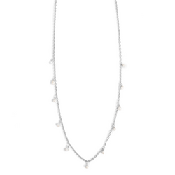 Pure Steel Pearl Necklace - Silver