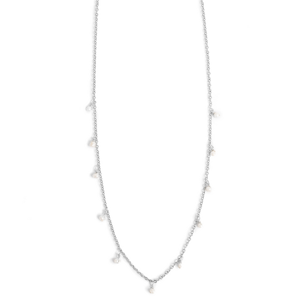 Pure Steel Pearl Necklace - Silver