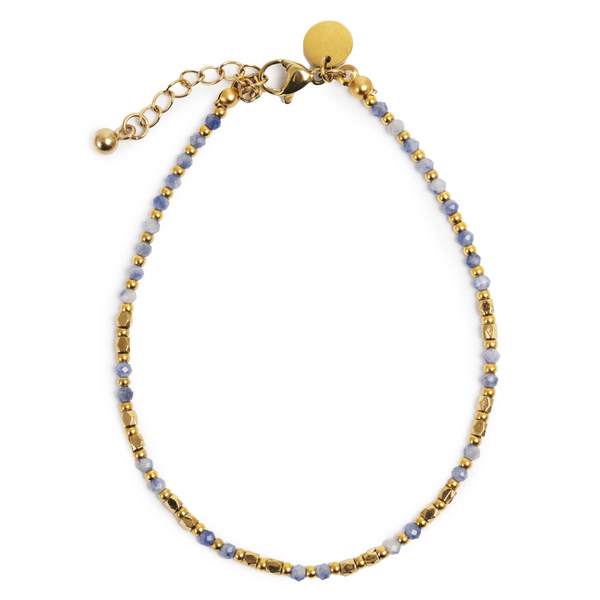 Pure Steel Wild Nature Bracelet - Light Blue + Gold