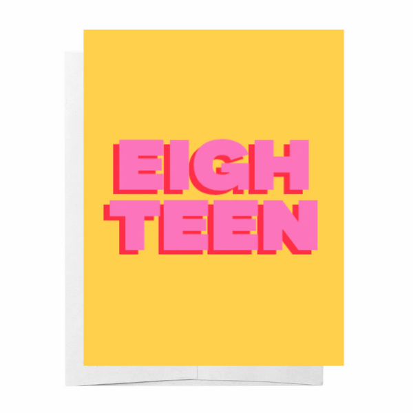 Eighteen Birthday Card