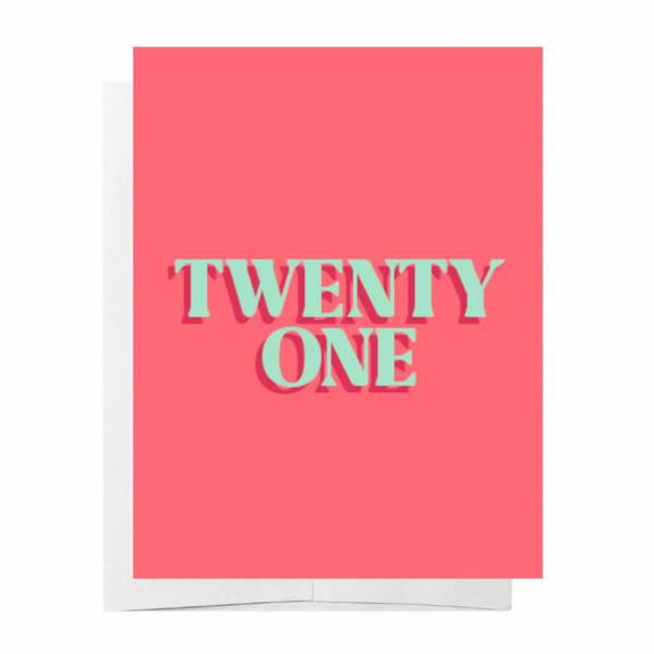 Twenty One Birthday Card