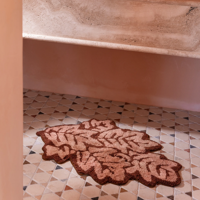 Leaf Bath Mat - Cocoa