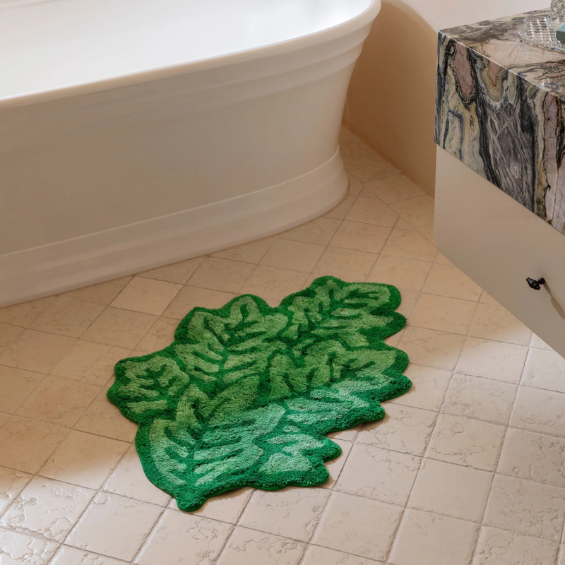 Leaf Bath Mat - Green