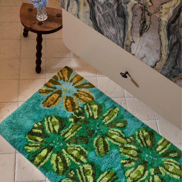 Long Bath Mat - Candy Teal