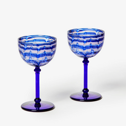 Watercolour Blue Coupes - Set of Two