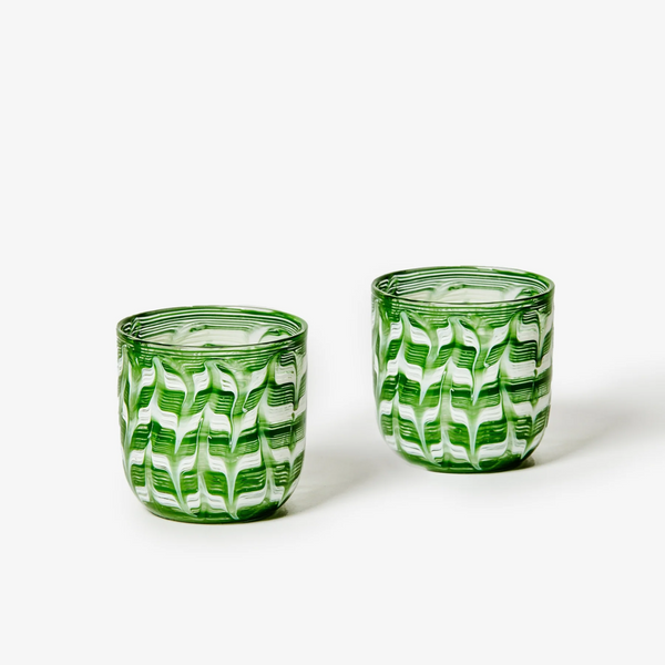 Watercolour Green Tumblers - Set of Two