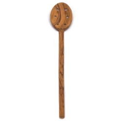 Beechwood Spoon Oval with Holes - 30cm