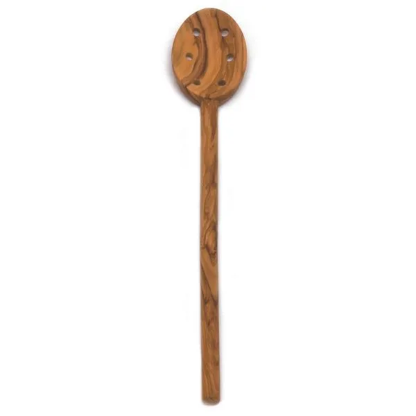 Beechwood Spoon Oval with Holes - 30cm