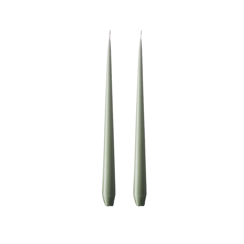 Taper Candle 32cm Set of 2 - Green Soil