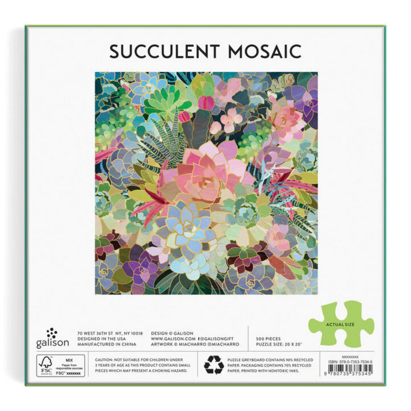 Succulent Mosaic Jigsaw Puzzle