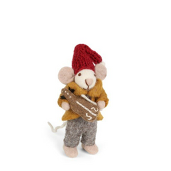 Small Orchestra Mouse with Violin - 12cm