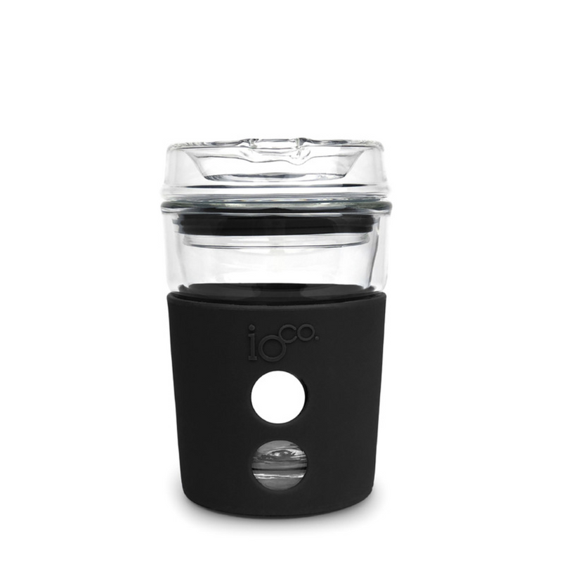 IOco Piccolo Reusable Glass Coffee Travel Cup - Black 4oz