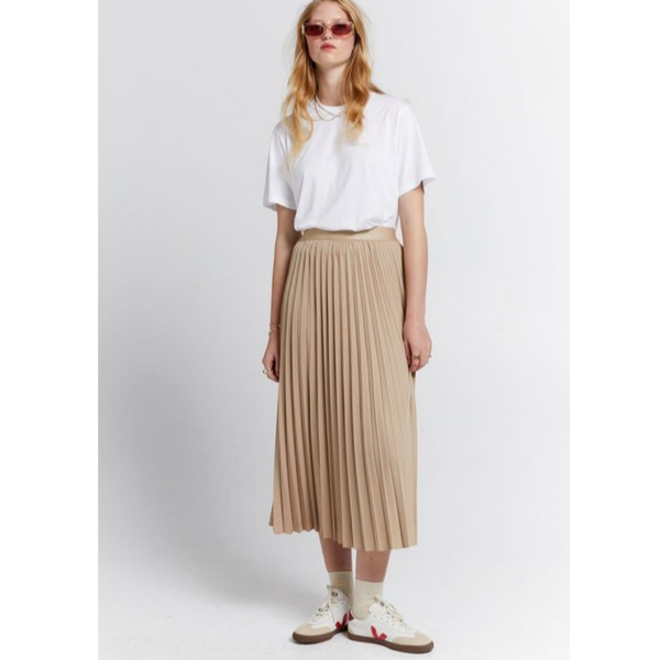 Sunray Pleated Skirt - Champagne