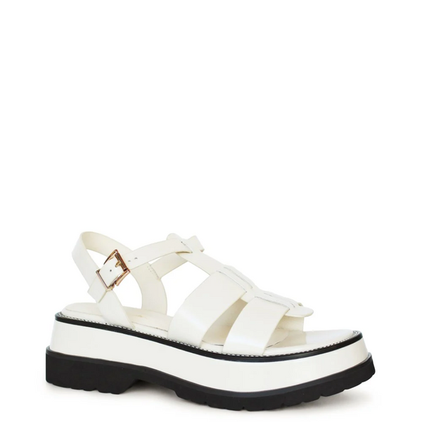 Kendall Sandal - Cream Hi Shine