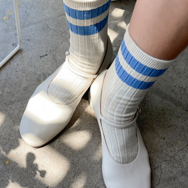 Her Varsity Socks - Blue