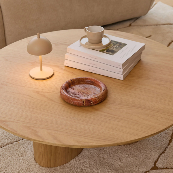 Bay Round Tray - Burnt Travertine