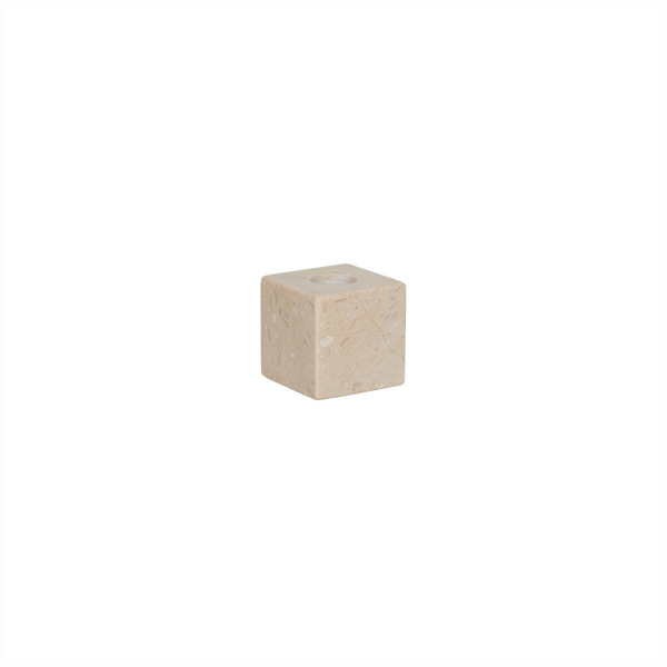 Savi Square Marble Candle Holder Low - Beige (Copy)