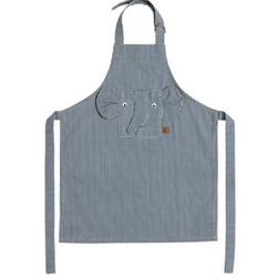 Striped Denim Elephant Apron