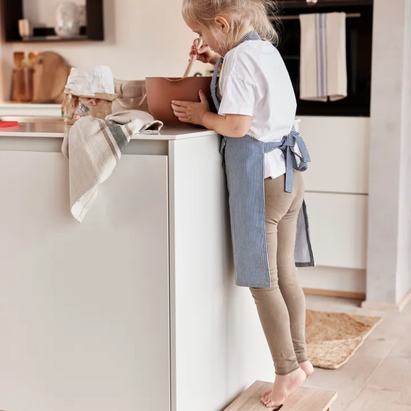 Striped Denim Elephant Apron