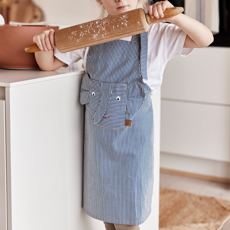 Striped Denim Elephant Apron