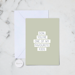 Son Favourite Kid Greeting Card