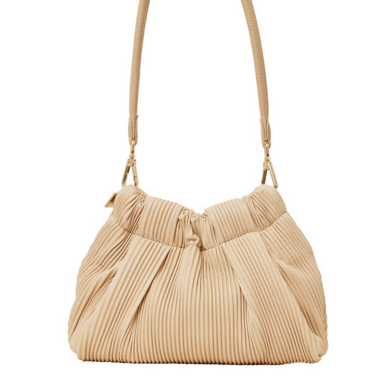 Alexis Shoulder Bag - Biscotti Pleat