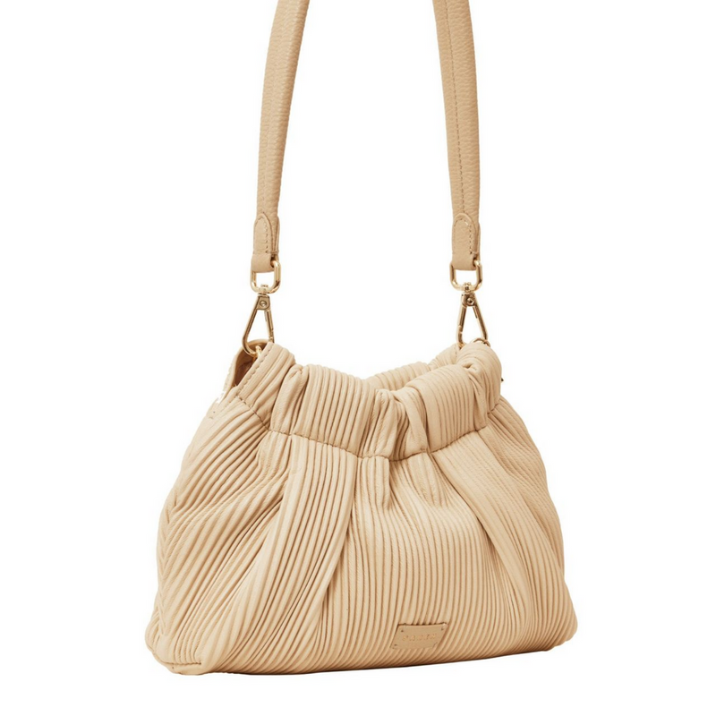 Alexis Shoulder Bag - Biscotti Pleat