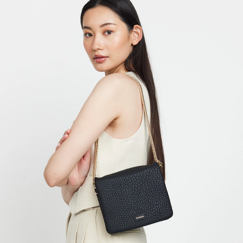 Fox Crossbody Bag - Black Bubble