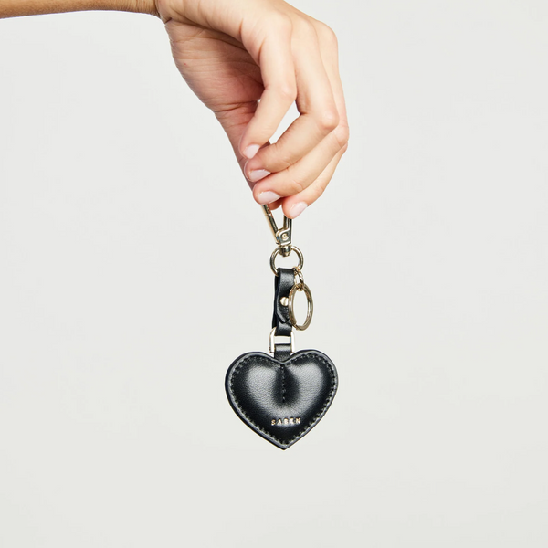 Charm Keyring Heart - Black