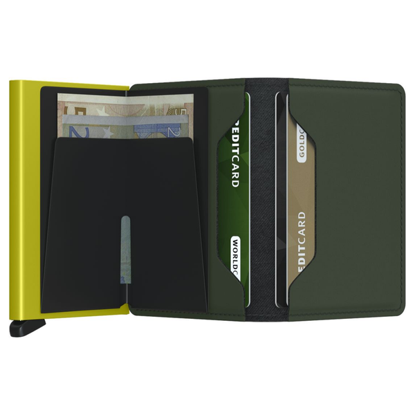 Slimwallet - Matte Green + Lime