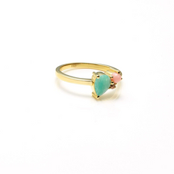 Bloom Ring - Amazonite, Pink Opal, Rose Quartz + Gold