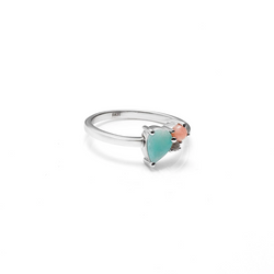 Bloom Ring Silver - Amazonite, Pink Opal + Rose Quartz