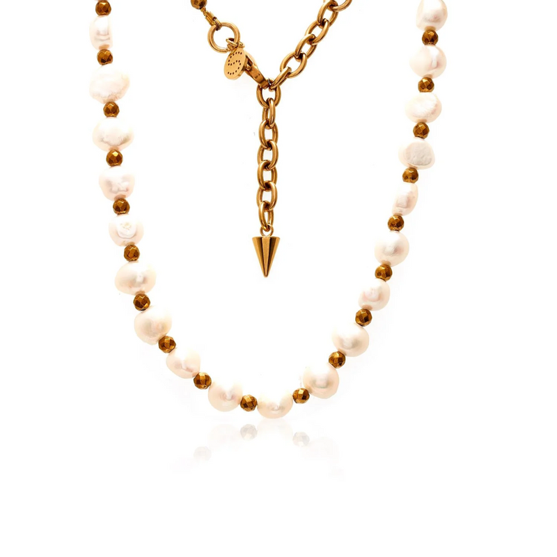 Lumina Necklace - Pearl + Gold