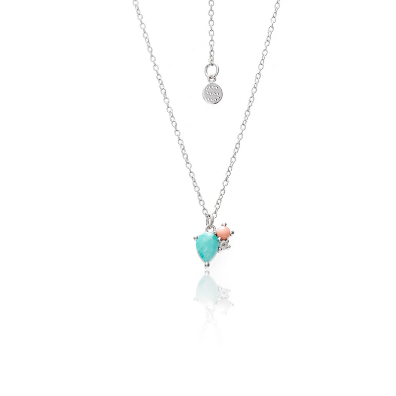 Bloom Necklace - Amazonite, Pink Opal, Rose Quartz + Silver