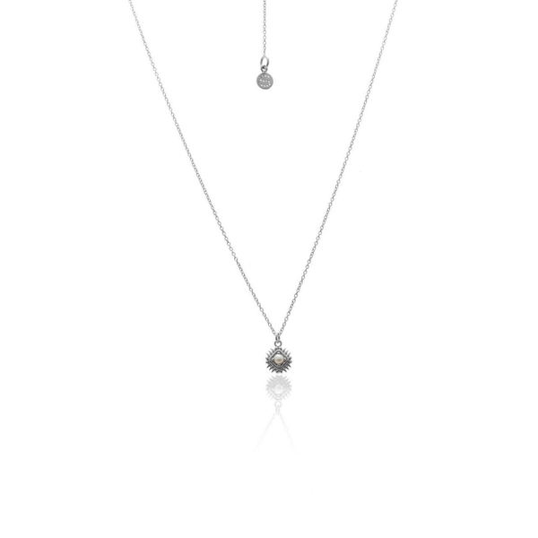 Petite Perle Necklace - Pearl + Silver