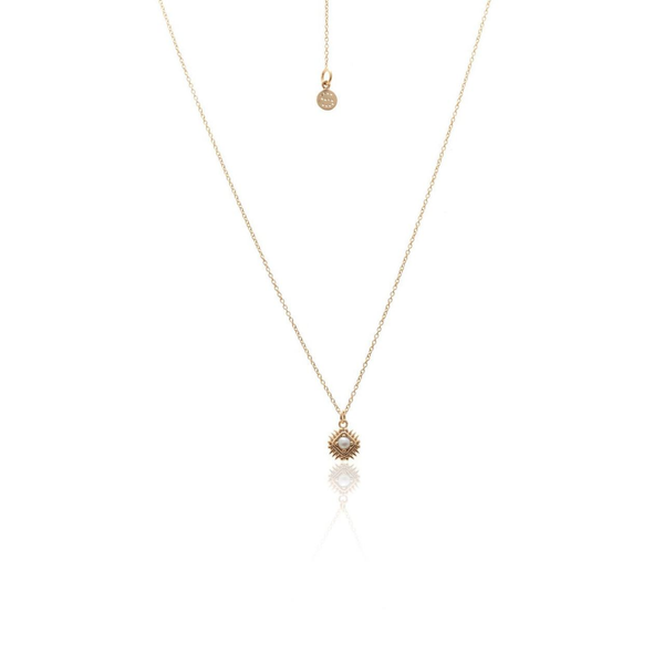 Petite Perle Necklace - Pearl + Gold