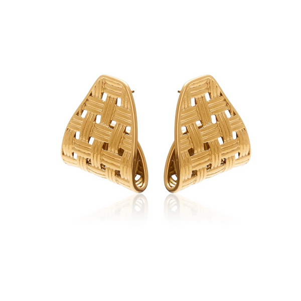 Lattice Earrings - Gold