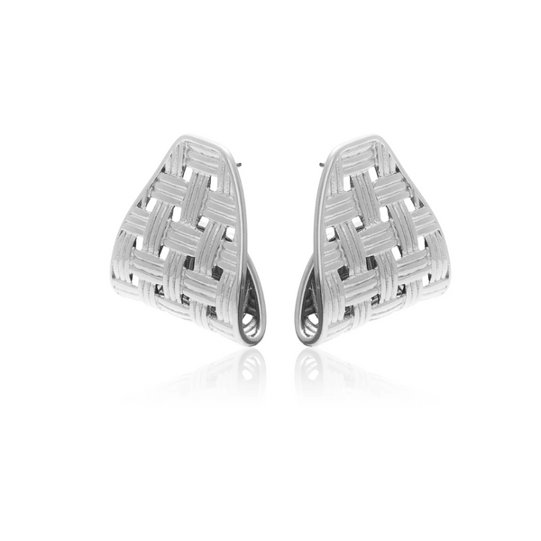 Lattice Earrings - Silver