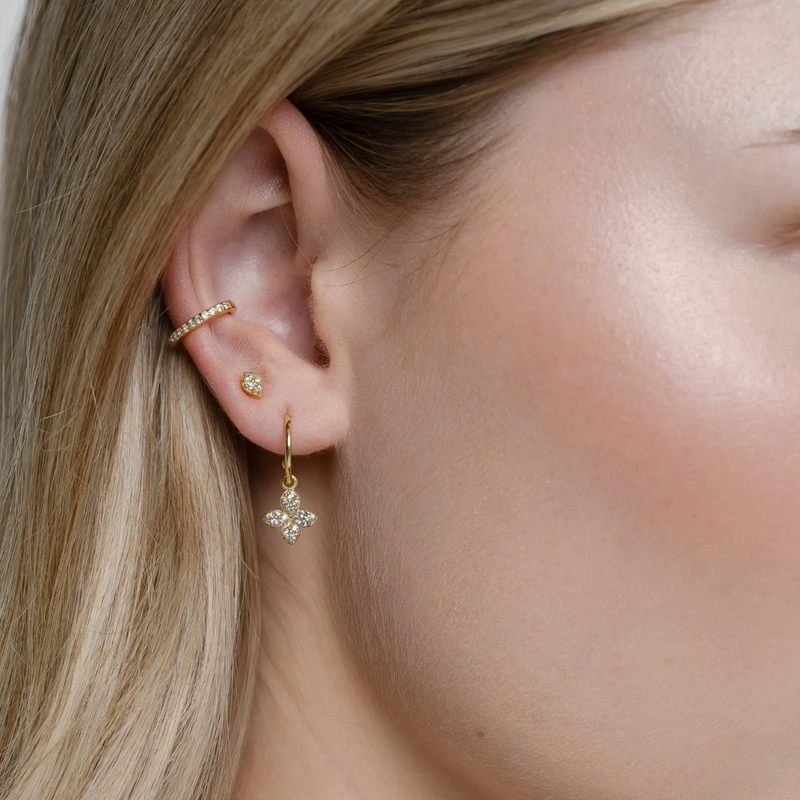 Petite Petal Studs - Gold