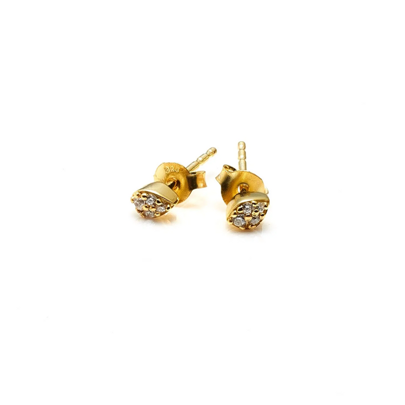 Petite Petal Studs - Gold