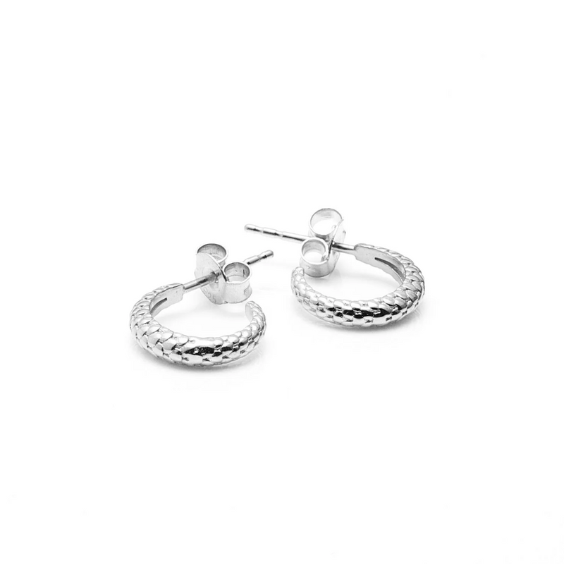 Small Infinity Hoops - Silver