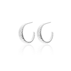 Medium Infinity Hoops - Silver