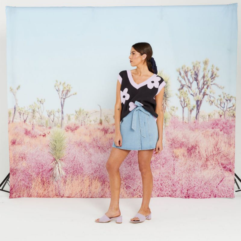 Bloom Vest - Coal Lilac