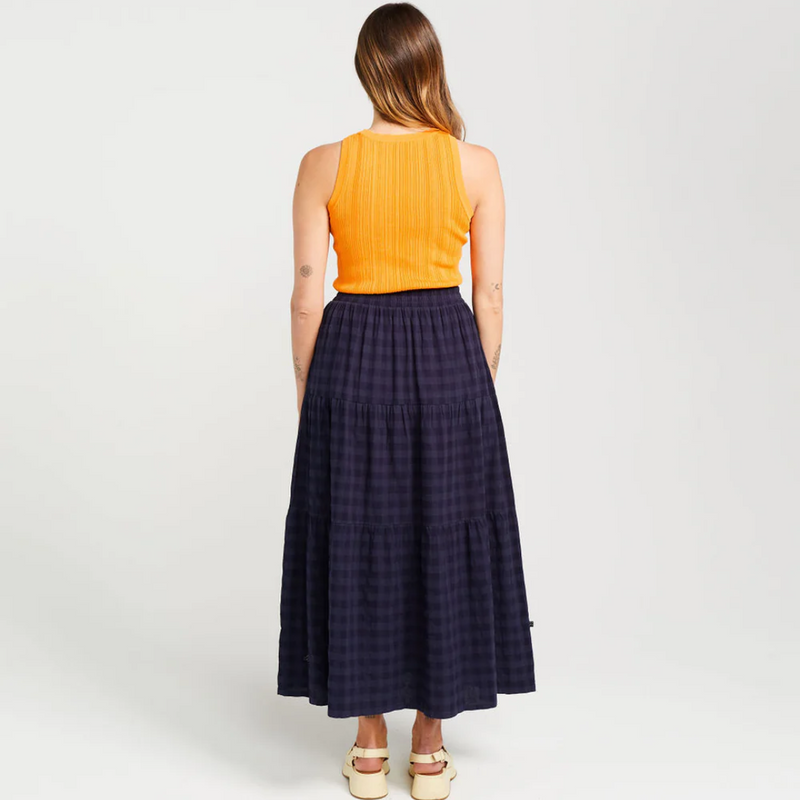 Clara Skirt - Navy Check