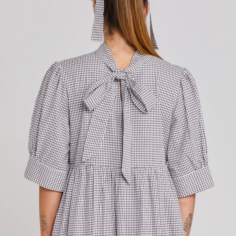 Nightfall Dress - Midnight checkers