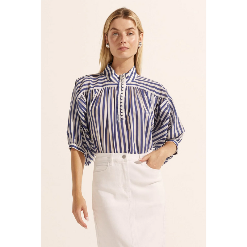 Adage Top - Navy Stripe