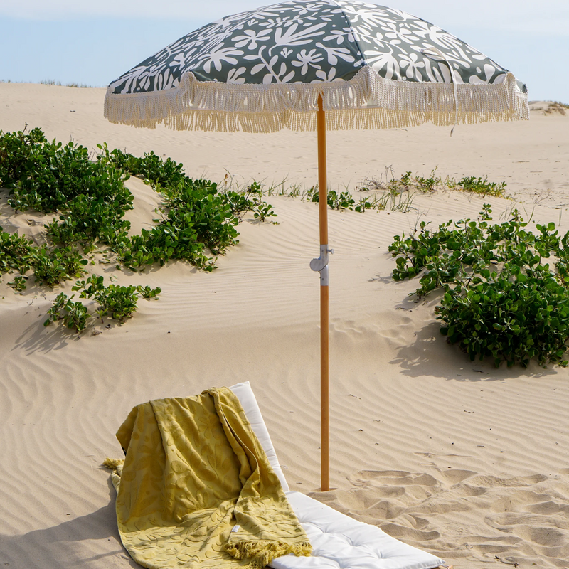 Luxe Beach Umbrella - The Vacay Olive